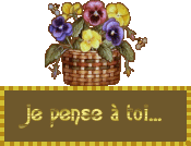 Gif animé je pense à toi fleurs